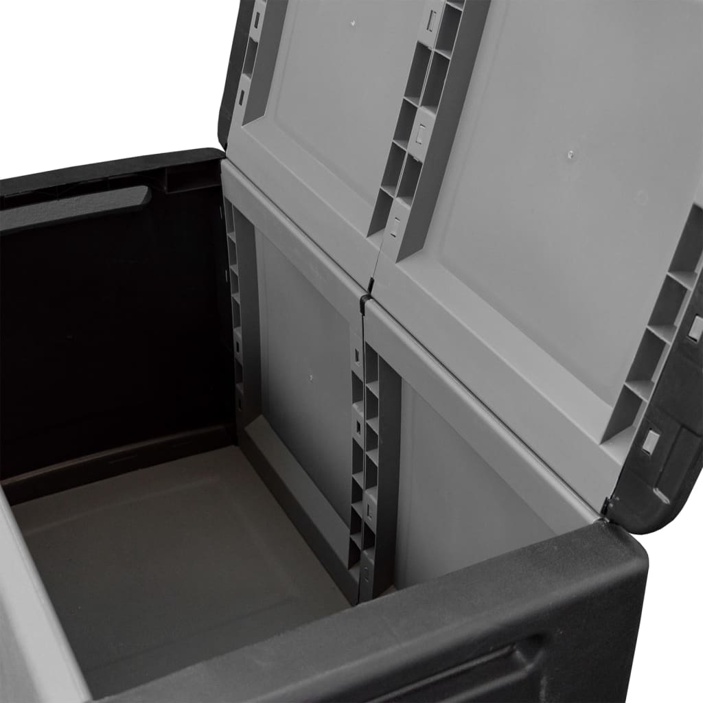 Zahradní Úložný Box 230 L Tmavě Šedý A Černý