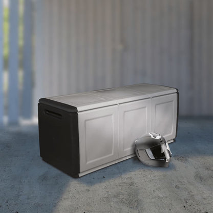 Zahradní Úložný Box 230 L Tmavě Šedý A Černý