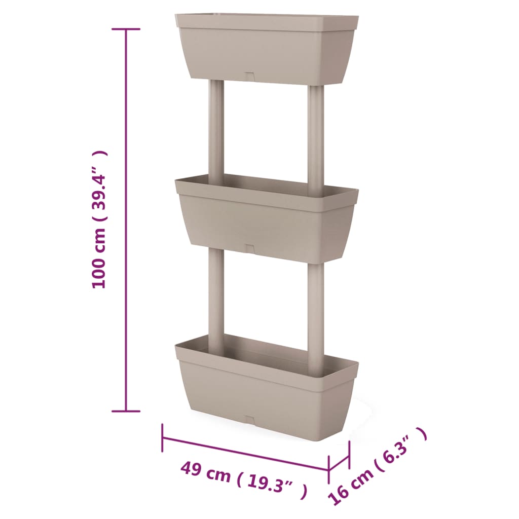 Zahradní Truhlíky 3 Ks 100 Cm