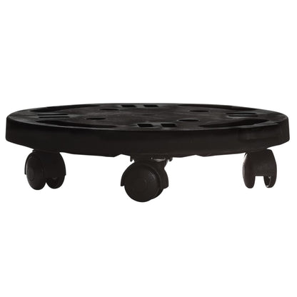 Vozík Na Rostliny Na Kolečkách Průměr 30 Cm Černý 170 Kg