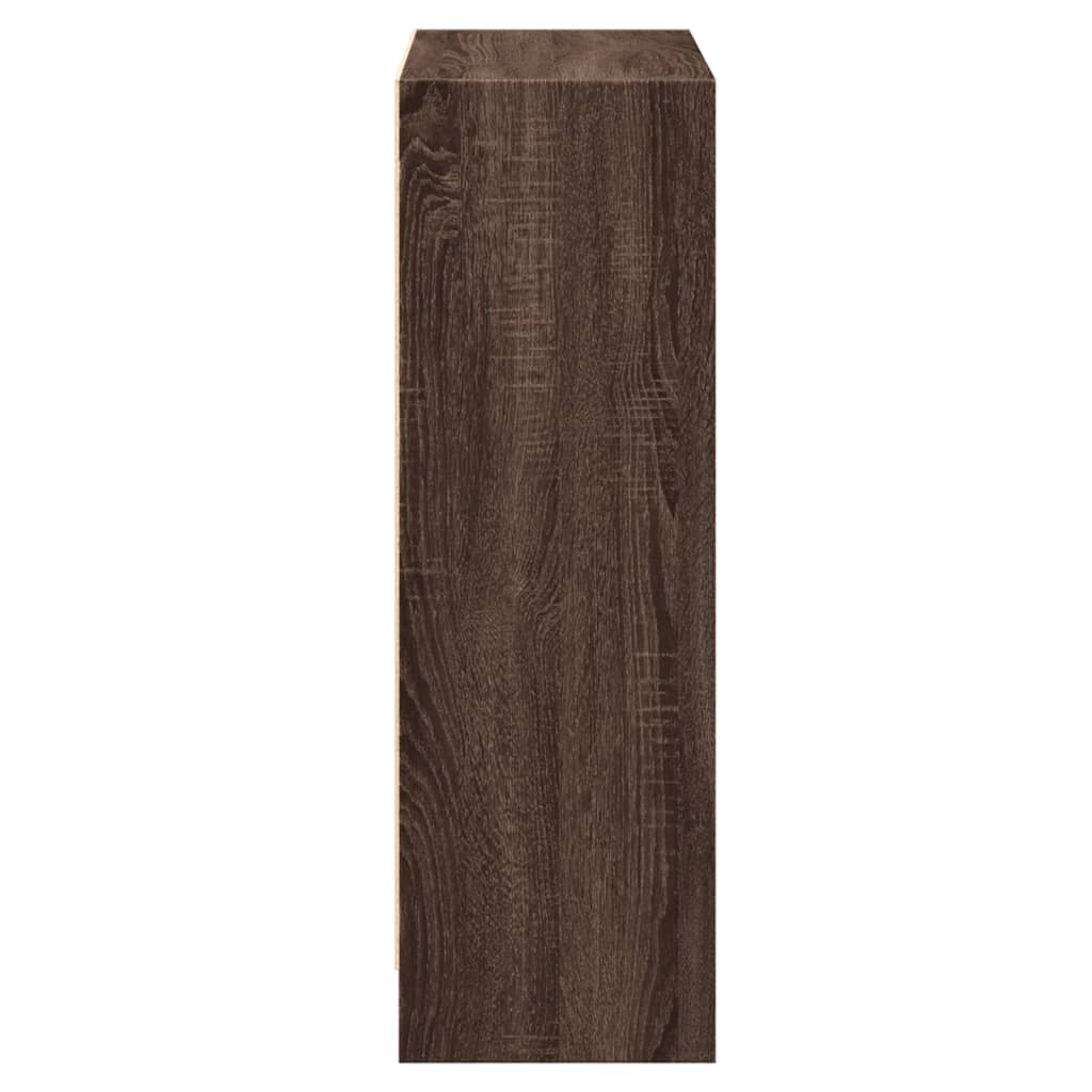 Knihovna 60 X 24 X Kompozitní Dřevo Hnědý Dub