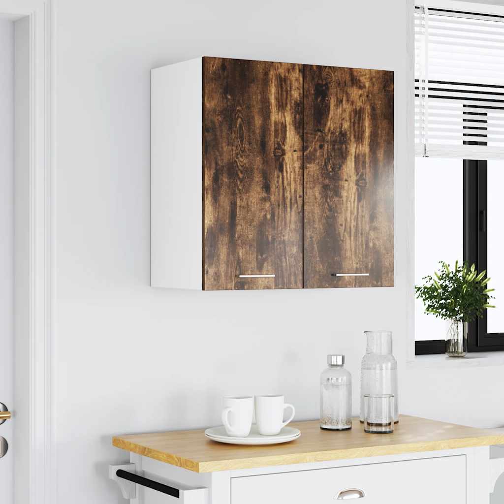 Závěsná Skříňka 60 X 31 X 60 Cm Kompozitní Dřevo Kouřový Dub