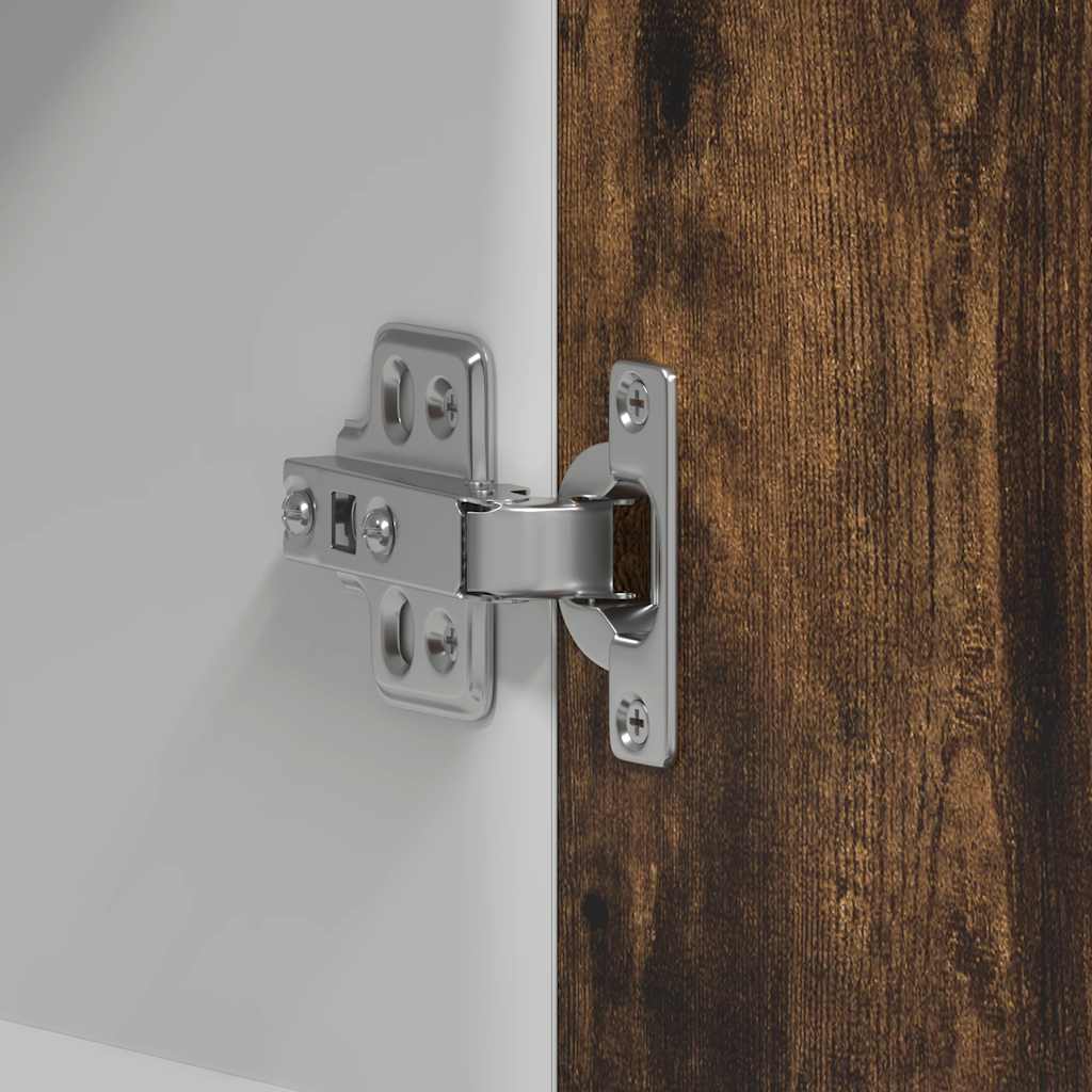 Závěsná Skříňka 60 X 31 X 60 Cm Kompozitní Dřevo Kouřový Dub