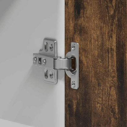 Závěsná Skříňka 60 X 31 X 60 Cm Kompozitní Dřevo Kouřový Dub