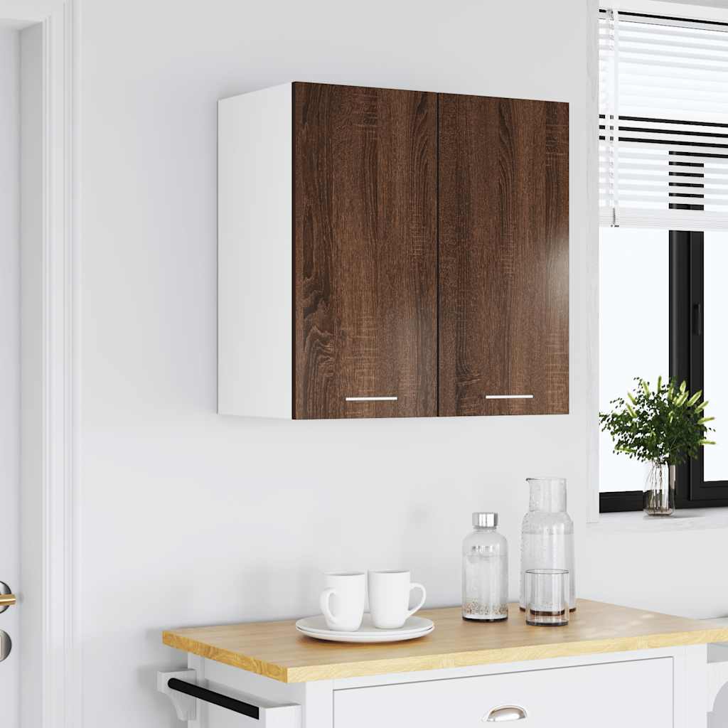 Závěsná Skříňka 60 X 31 X 60 Cm Kompozitní Dřevo Hnědý Dub