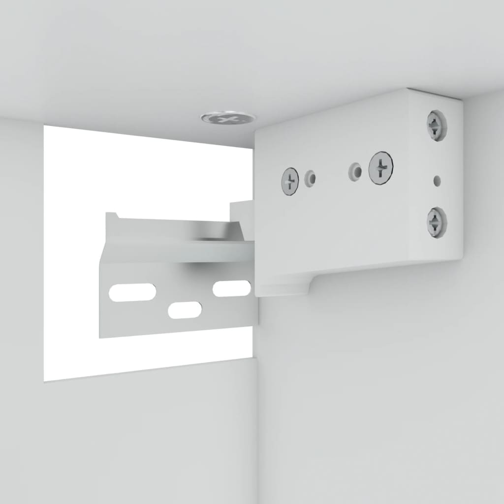 Závěsná Prosklená Skříňka 60 X 31 X 60 Cm Kompozit Kouřový Dub