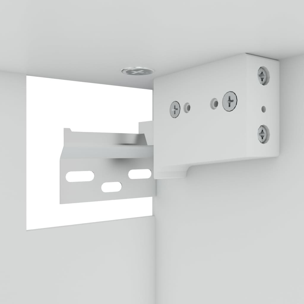 Závěsná Prosklená Skříňka Šedá Sonoma 60 X 31 X 60 Cm Kompozit Šedá Sonoma