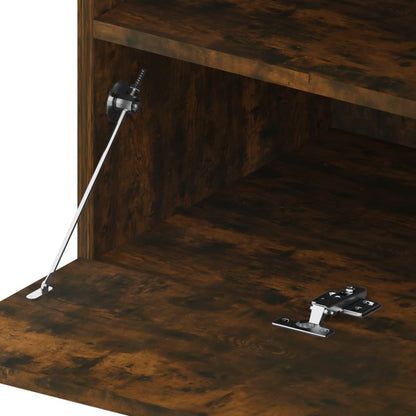 Tv Skříňka S Led Osvětlením Kouřový Dub 75 X 35 X 40 Cm