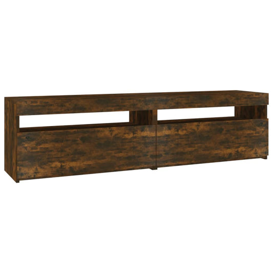 Tv Skříňky S Led Osvětlením 2 Ks Kouřový Dub 75 X 35 X 40 Cm