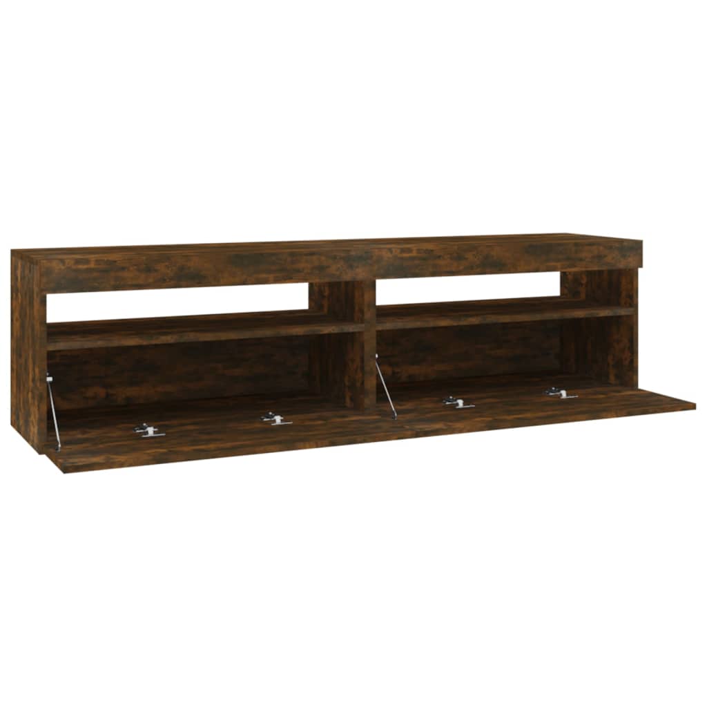 Tv Skříňky S Led Osvětlením 2 Ks Kouřový Dub 75 X 35 X 40 Cm