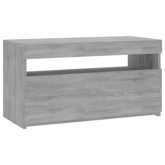 Tv Skříňka S Led Osvětlením Šedá Sonoma 75 X 35 X 40 Cm