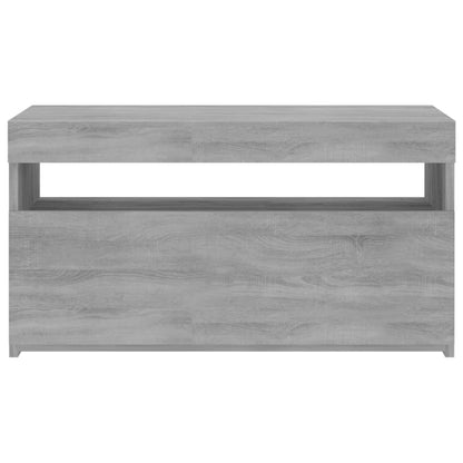 Tv Skříňka S Led Osvětlením Šedá Sonoma 75 X 35 X 40 Cm