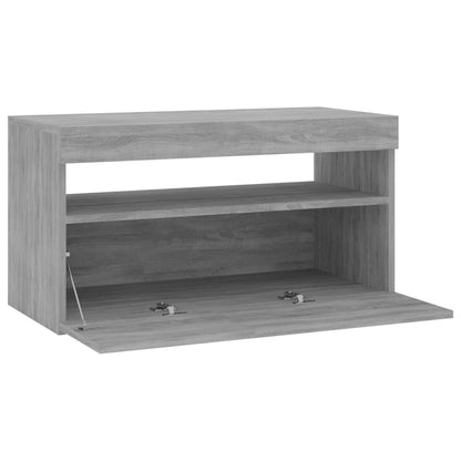 Tv Skříňka S Led Osvětlením Šedá Sonoma 75 X 35 X 40 Cm