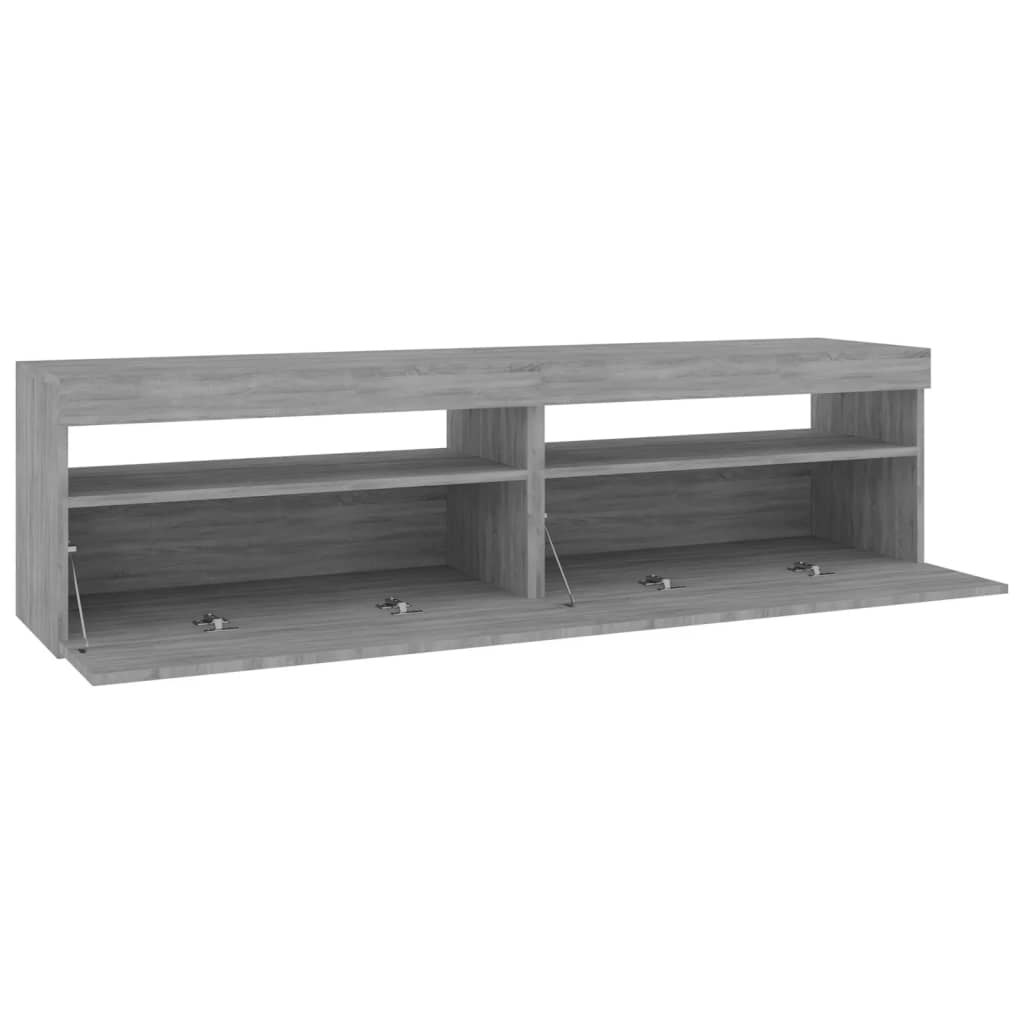 Tv Skříňky S Led Osvětlením 2 Ks Šedé Sonoma 75 X 35 X 40 Cm