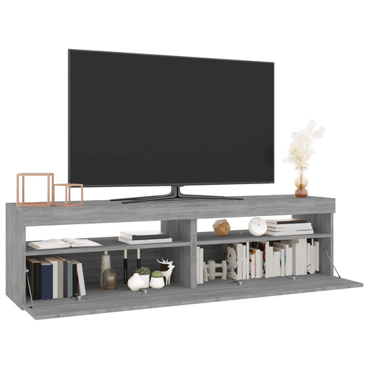 Tv Skříňky S Led Osvětlením 2 Ks Šedé Sonoma 75 X 35 X 40 Cm