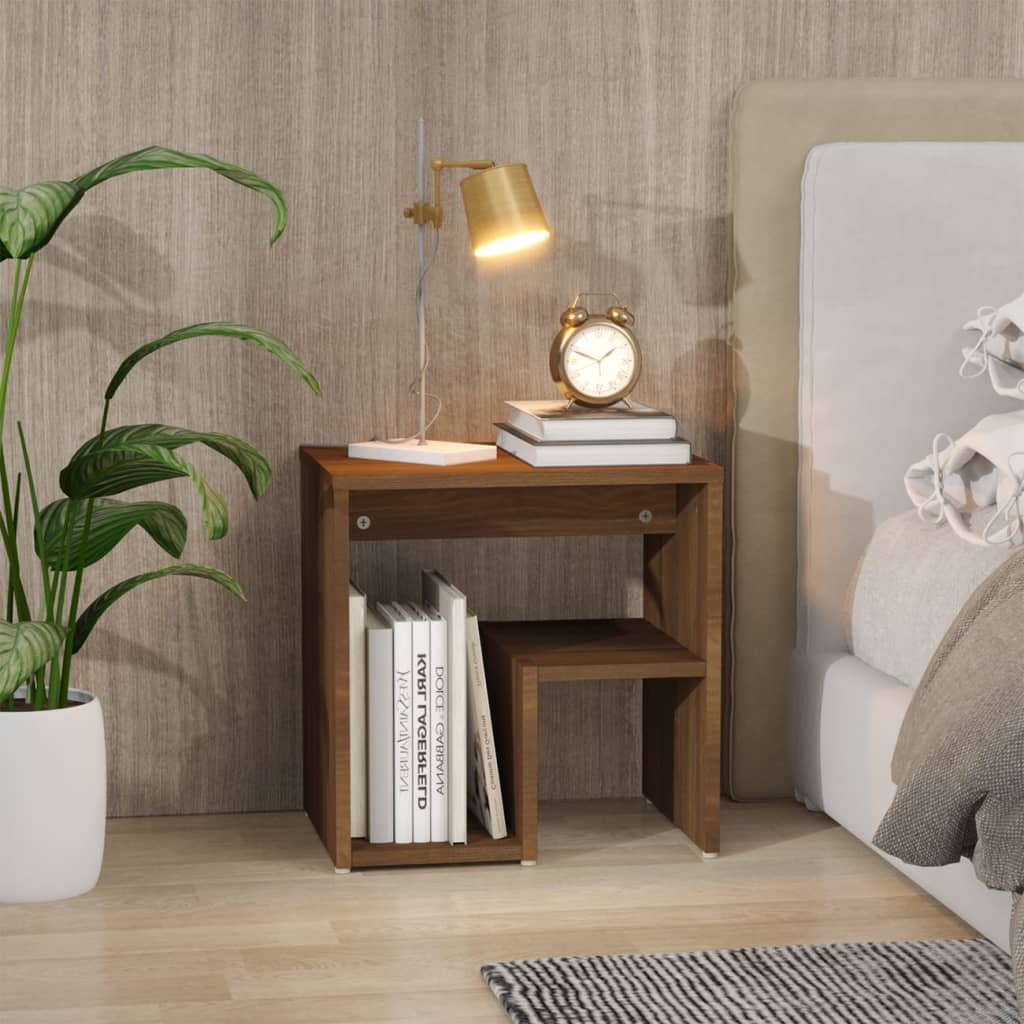 Noční Stolek 40 X 30 X 40 Cm Kompozitní Dřevo