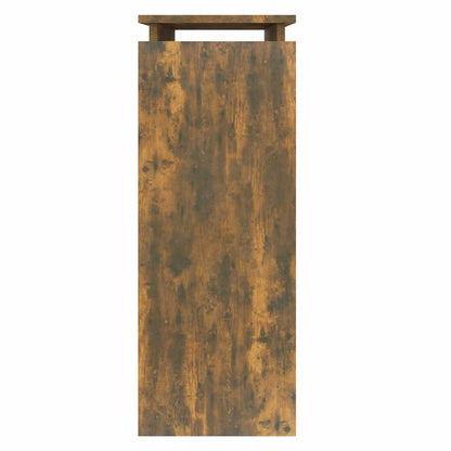 Konzolový Stolek Kouřový Dub 80 X 30 X 80 Cm Kompozitní Dřevo