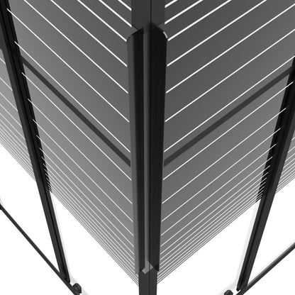 Sprchový Kout S Pruhovaným Vzorem Esg 80 X 80 X 180 Cm Černý