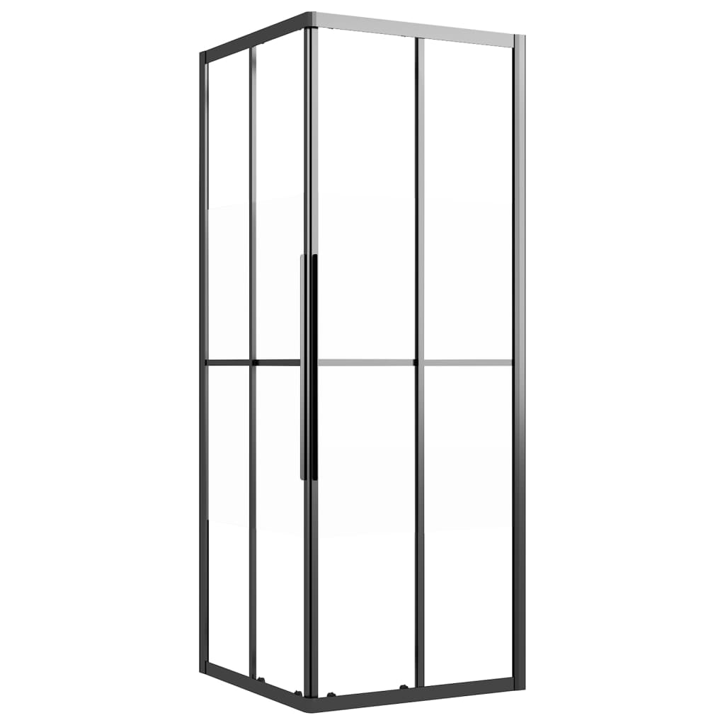 Sprchový Kout Napůl Mléčné Esg 80 X 80 X 180 Cm Černý