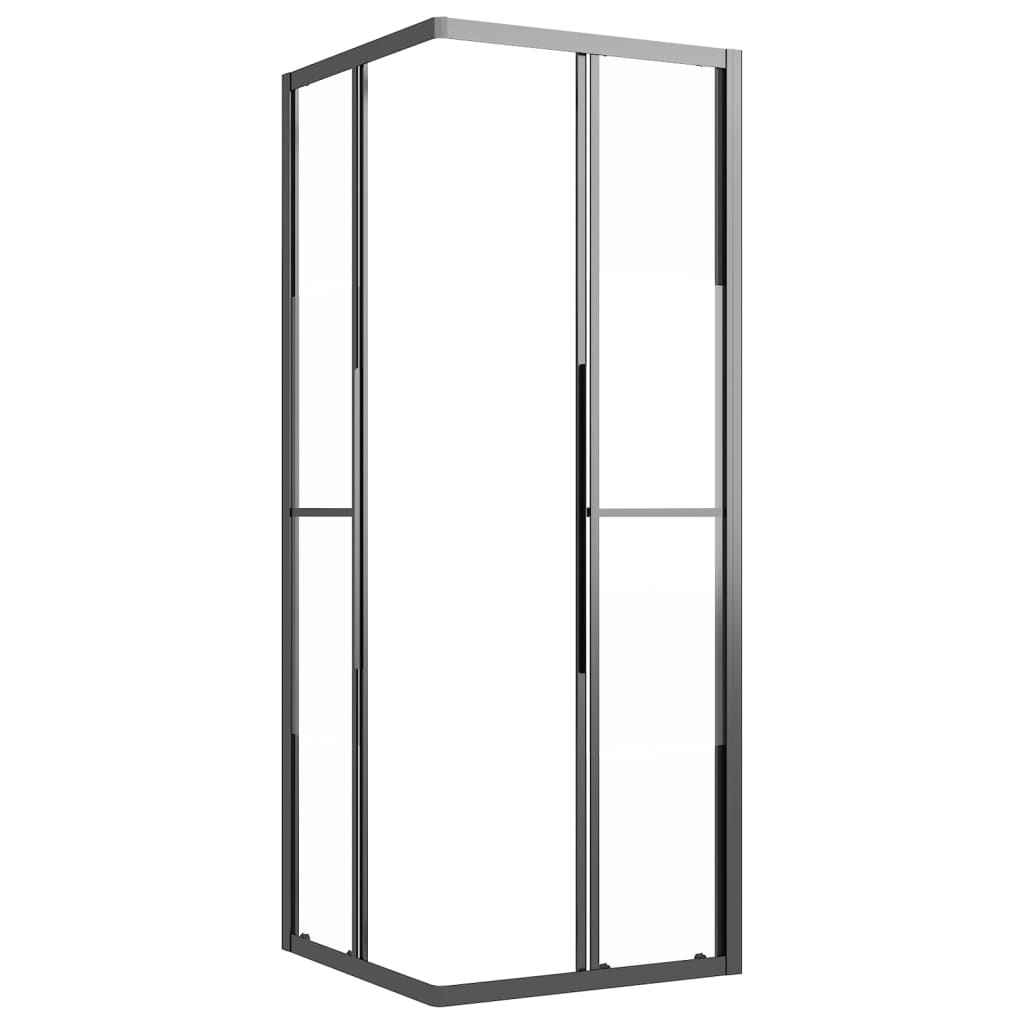 Sprchový Kout Napůl Mléčné Esg 80 X 80 X 180 Cm Černý