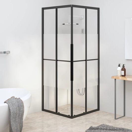 Sprchový Kout Napůl Mléčné Esg 80 X 80 X 180 Cm Černý