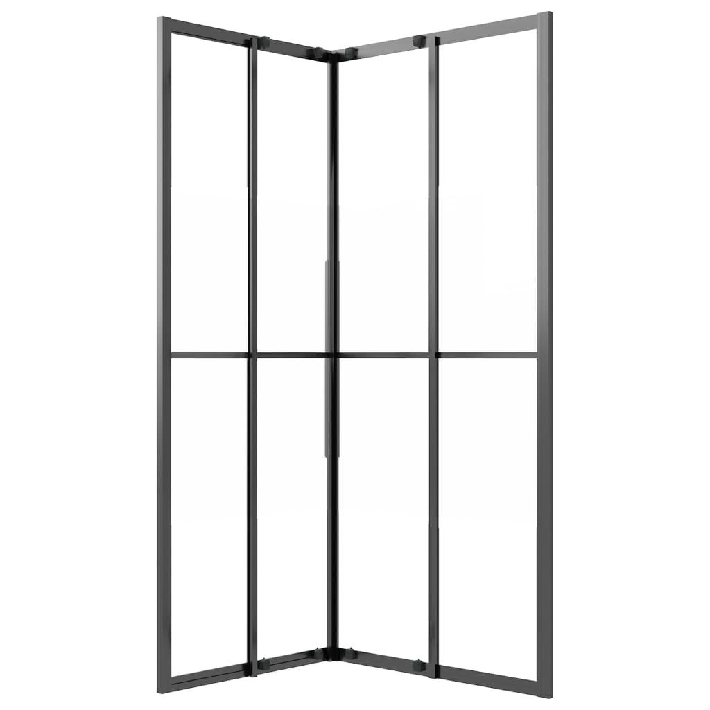 Sprchový Kout Napůl Mléčné Esg 90 X 70 X 180 Cm Černý
