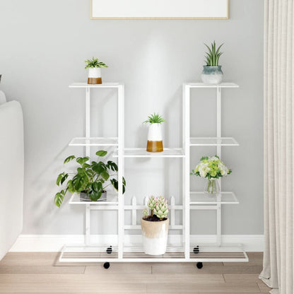 Stojan Na Květiny 94,5 X 24,5 X 91,5 Cm Černý Železo