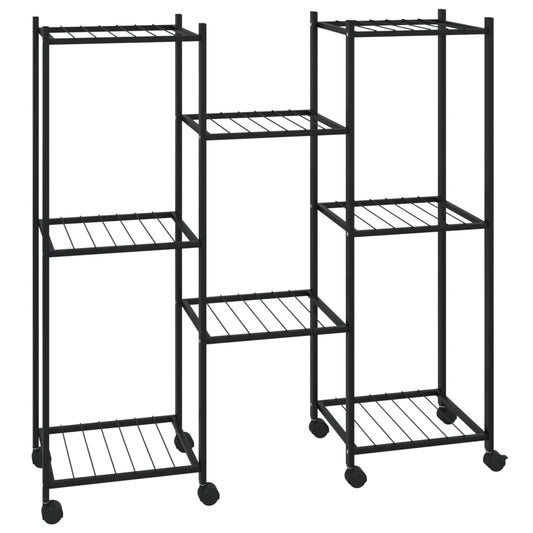 Stojan Na Květiny 83 X 25 X 83,5 Cm Černý Železo