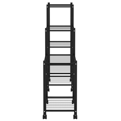 Stojan Na Květiny 83 X 25 X 83,5 Cm Černý Železo