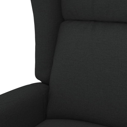 Elektrické Polohovací Křeslo Ušák Černé Textil