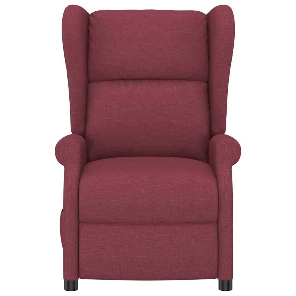 Elektrické Polohovací Křeslo Ušák Vínové Textil