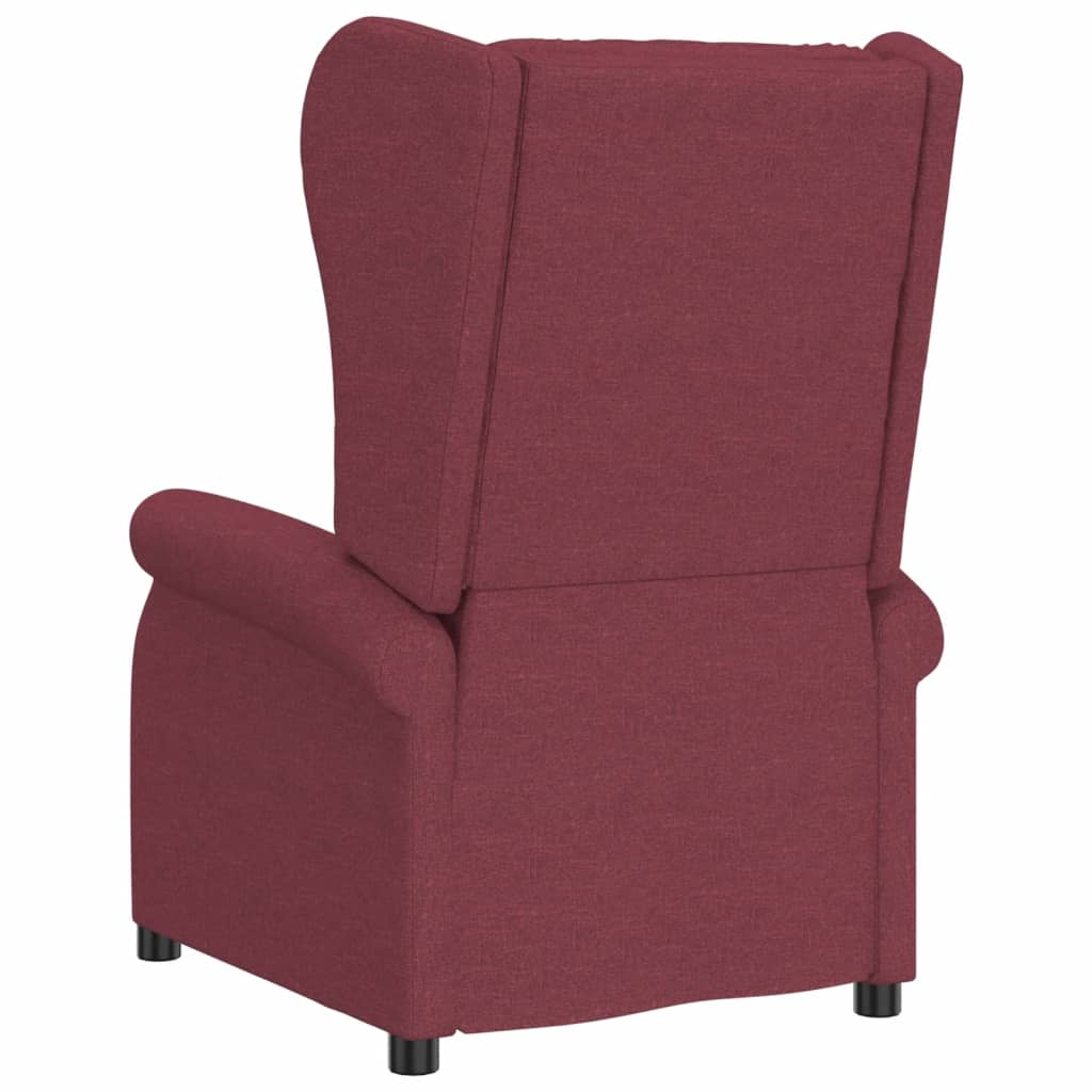 Elektrické Polohovací Křeslo Ušák Vínové Textil