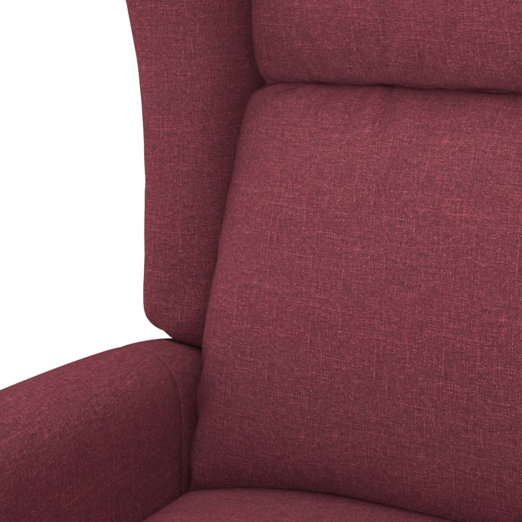 Elektrické Polohovací Křeslo Ušák Vínové Textil