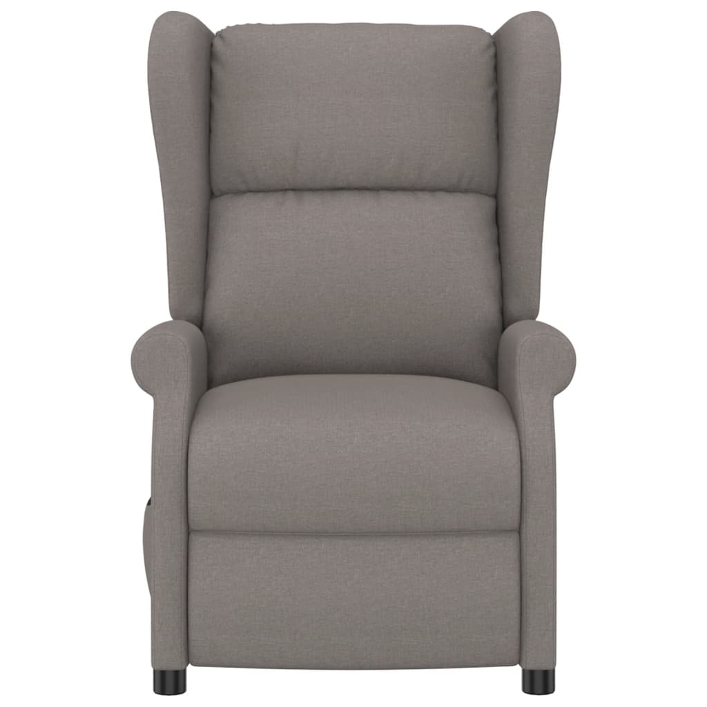 Elektrické Polohovací Křeslo Ušák Taupe Textil