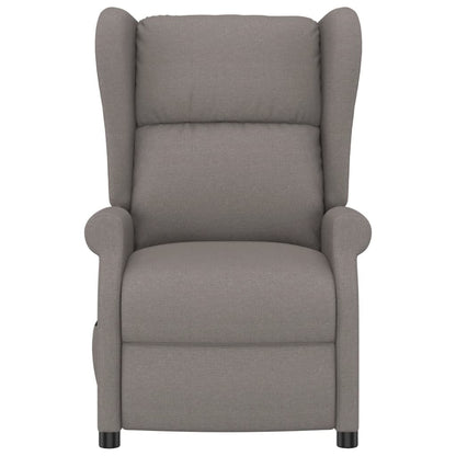 Elektrické Polohovací Křeslo Ušák Taupe Textil