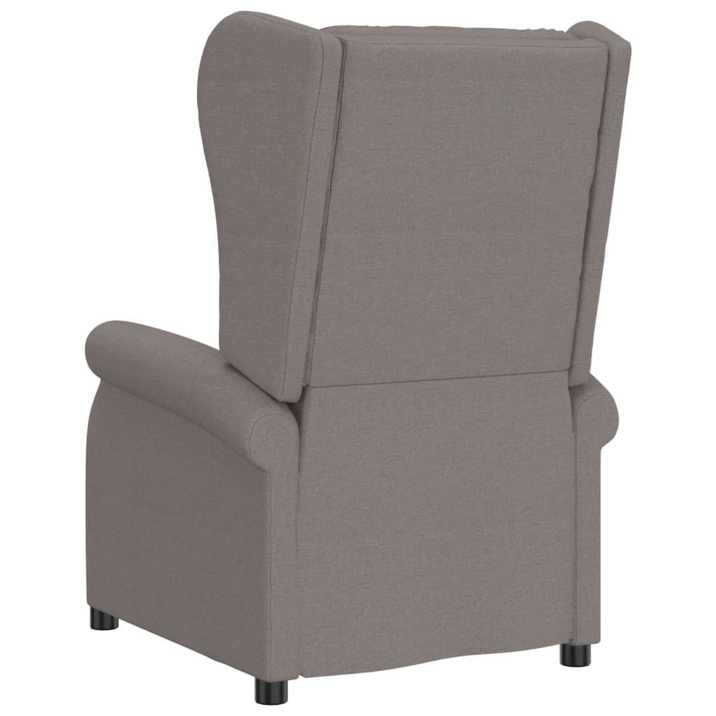 Elektrické Polohovací Křeslo Ušák Taupe Textil
