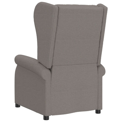 Elektrické Polohovací Křeslo Ušák Taupe Textil