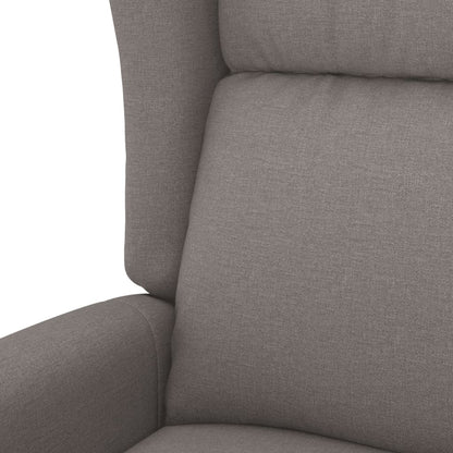 Elektrické Polohovací Křeslo Ušák Taupe Textil