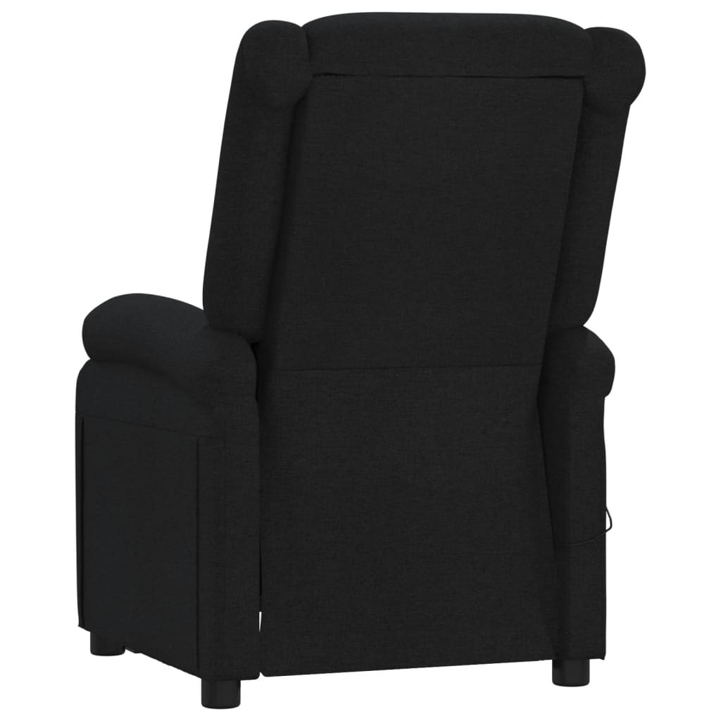 Elektrické Polohovací Křeslo Černé Textil