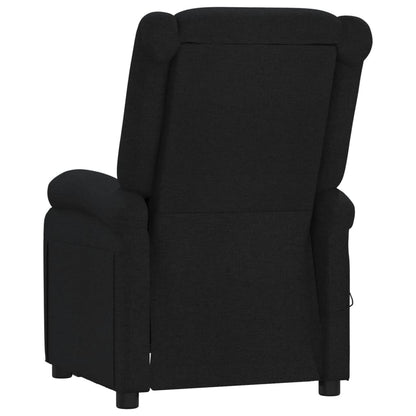 Elektrické Polohovací Křeslo Černé Textil