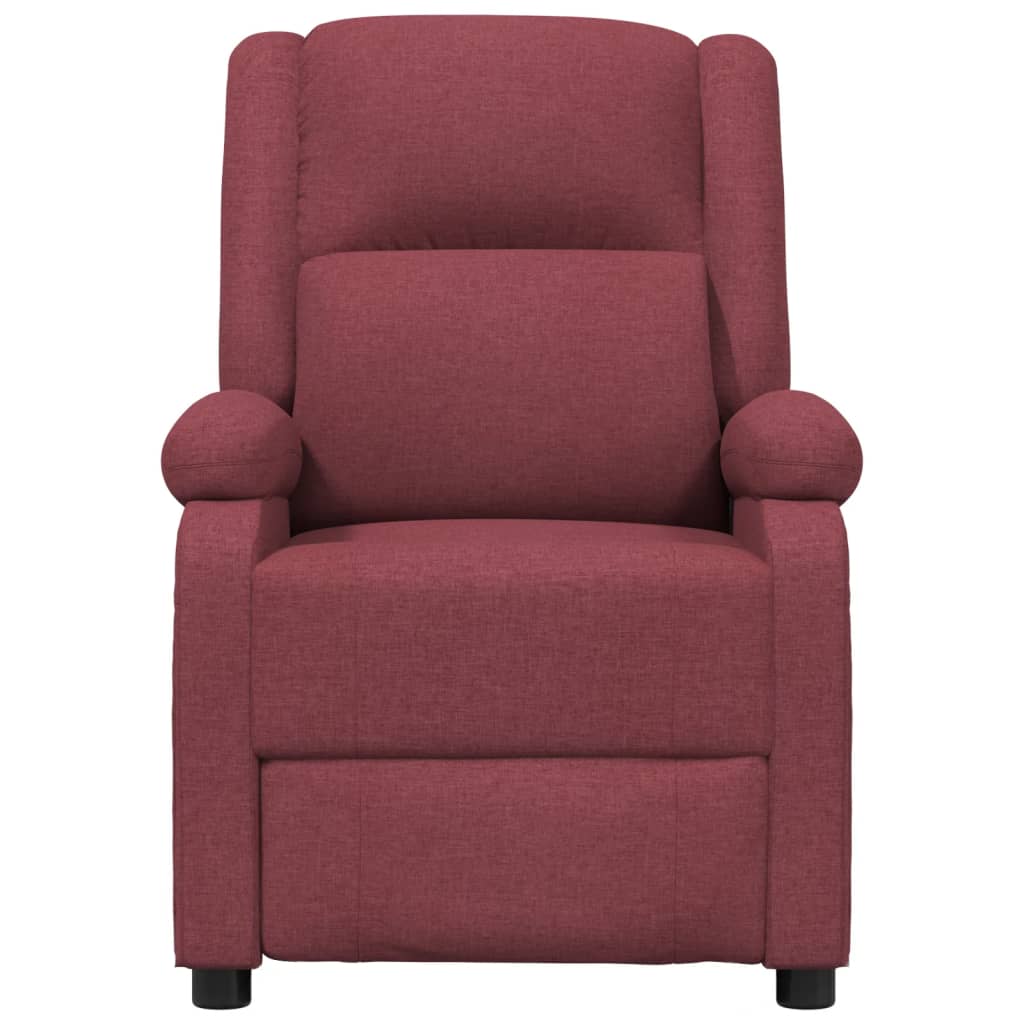 Elektrické Polohovací Křeslo Vínové Textil