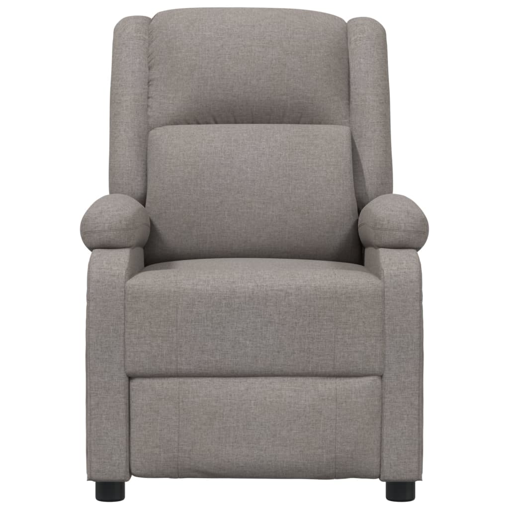 Elektrické Polohovací Křeslo Taupe Textil