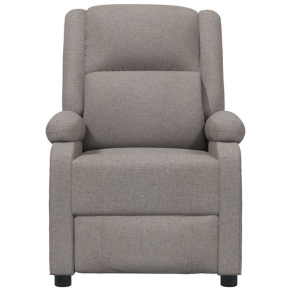 Elektrické Polohovací Křeslo Taupe Textil
