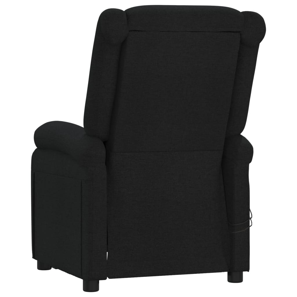 Elektrické Masážní Křeslo Černé Textil