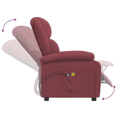 Elektrické Masážní Křeslo Vínové Textil