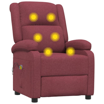 Elektrické Masážní Křeslo Vínové Textil