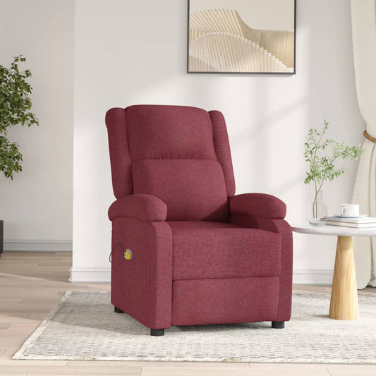 Elektrické Masážní Křeslo Vínové Textil
