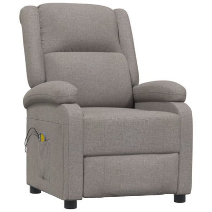 Elektrické Masážní Křeslo Taupe Textil