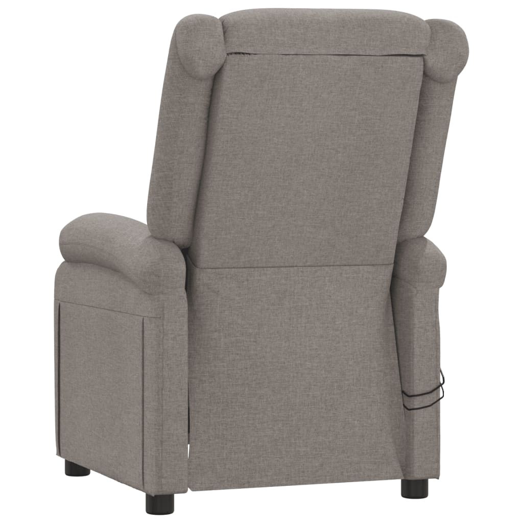 Elektrické Masážní Křeslo Taupe Textil