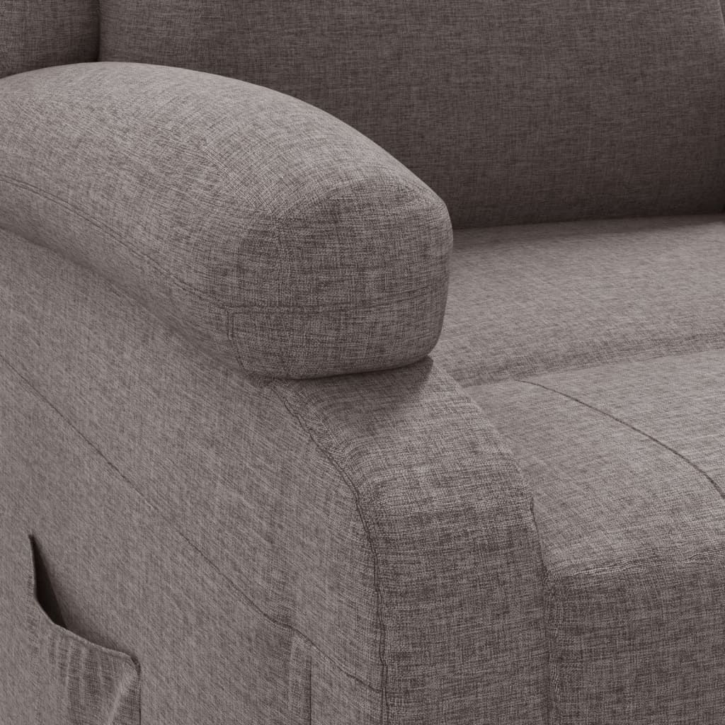 Elektrické Masážní Křeslo Taupe Textil